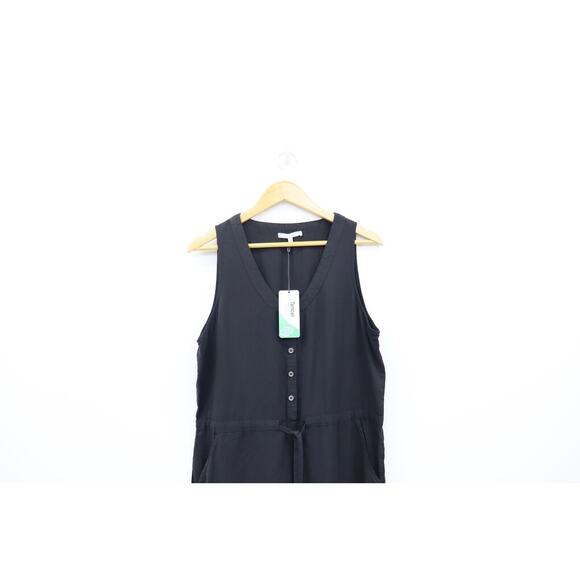 Love Tree Women's Black Tencel Sleeveless Jumpsuit Size L NWT NEW Tie Waist - Picture 3 of 13